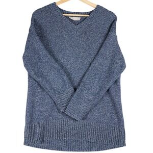 Everlane Sweater Nanan, China V Neck‎ Speckled Knit Blue Size S
